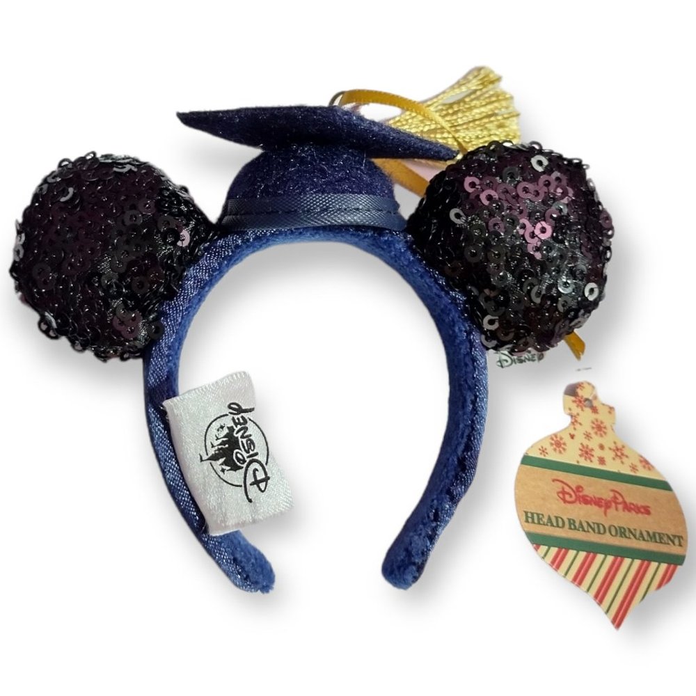 Disney Parks GRADUATION Mickey Ears Headband Ornament Christmas Holiday